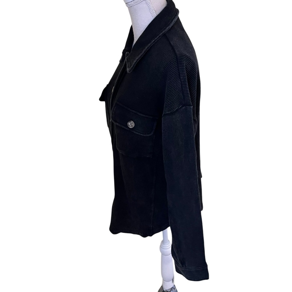 NWT Hem & Thread Black Button Down Shirt - Picture 5 of 8